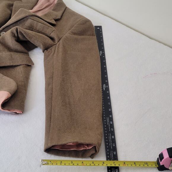 Vtg Size 38R Emanuel Ungaro Covarra Cashmere Wool Blazer Sportscoat Mocha Mousse - Picture 9 of 13